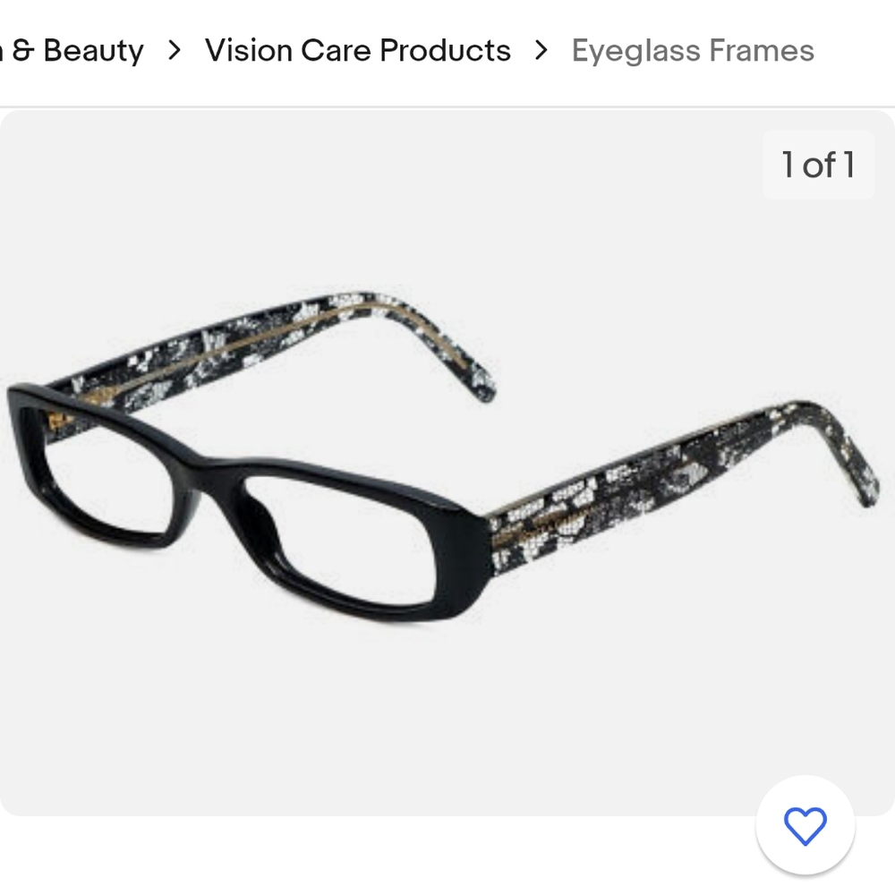 Dolce and Gabbana black lace eyeglasse - Picture 2 of 4